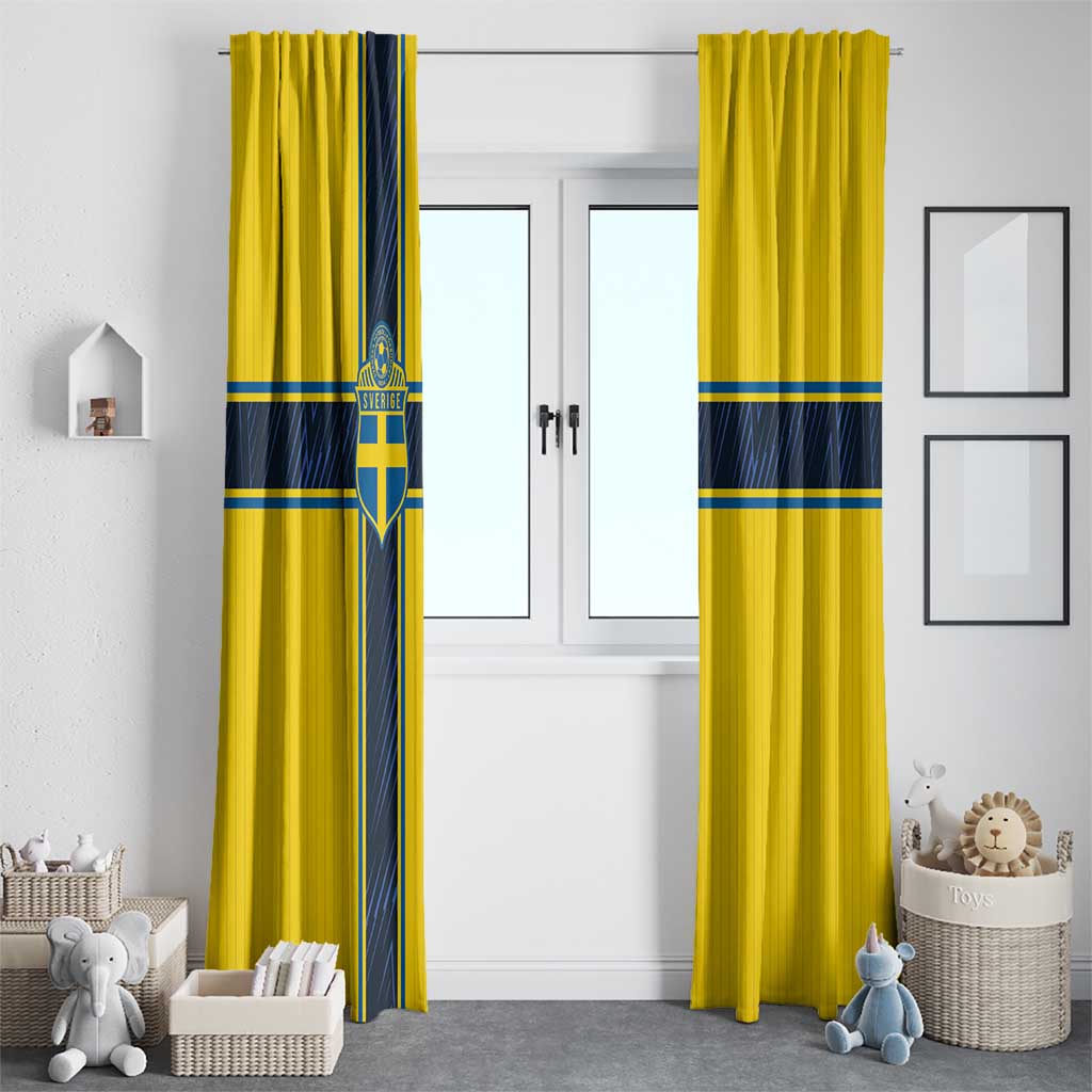 Sweden National Football Window Curtain Glory The Blue and Yellow - Wonder Print Shop