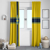 Sweden National Football Window Curtain Glory The Blue and Yellow - Wonder Print Shop