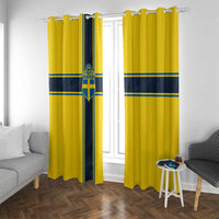 Sweden National Football Window Curtain Glory The Blue and Yellow - Wonder Print Shop