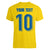Custom Sweden National Football Women V-Neck T-Shirt Glory The Blue and Yellow - Wonder Print Shop