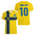 Custom Sweden National Football Women V-Neck T-Shirt Glory The Blue and Yellow - Wonder Print Shop