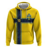 Custom Sweden National Football Zip Hoodie Glory The Blue and Yellow - Wonder Print Shop
