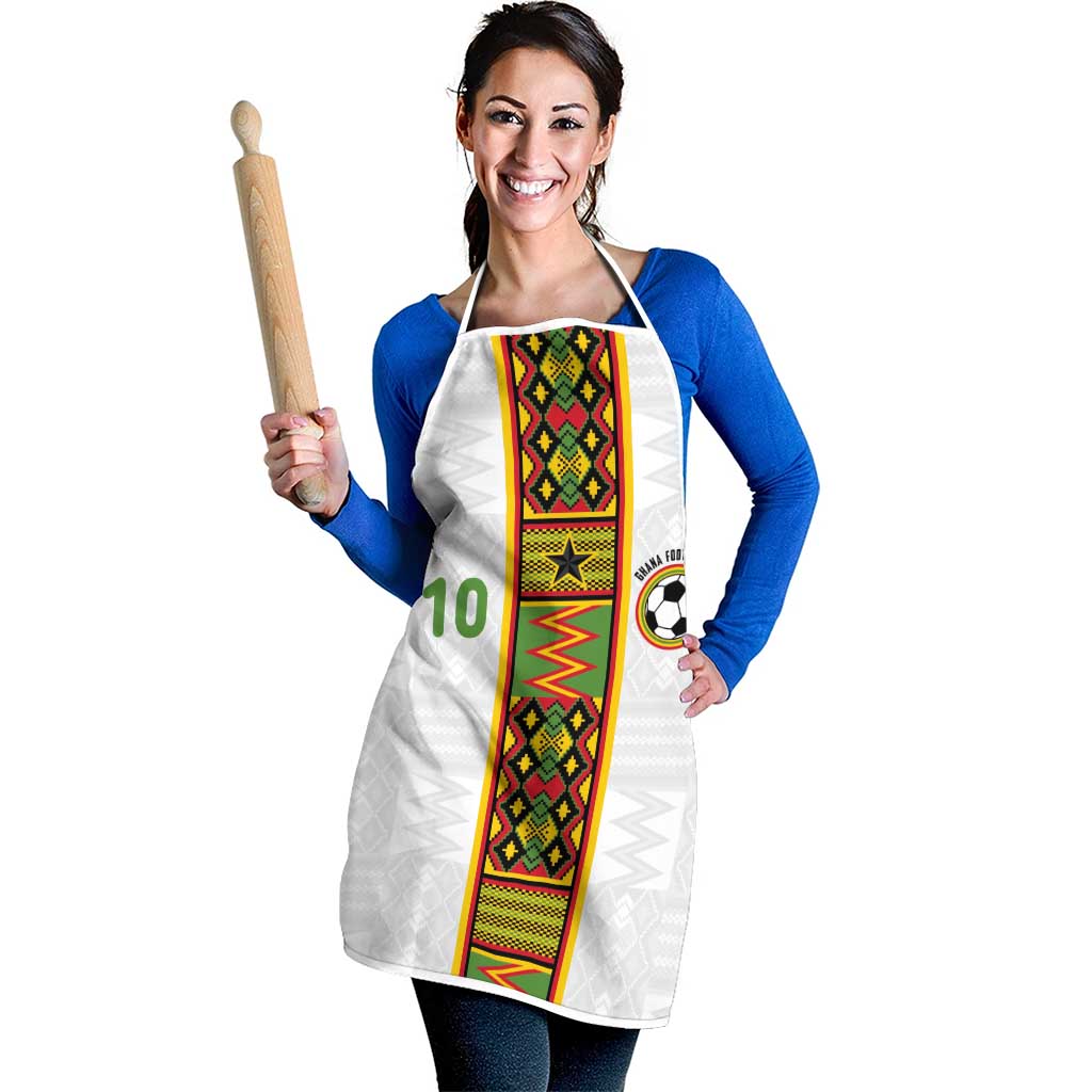 Custom Ghana National Football Apron Traditional African Motifs Sporty Style - Wonder Print Shop