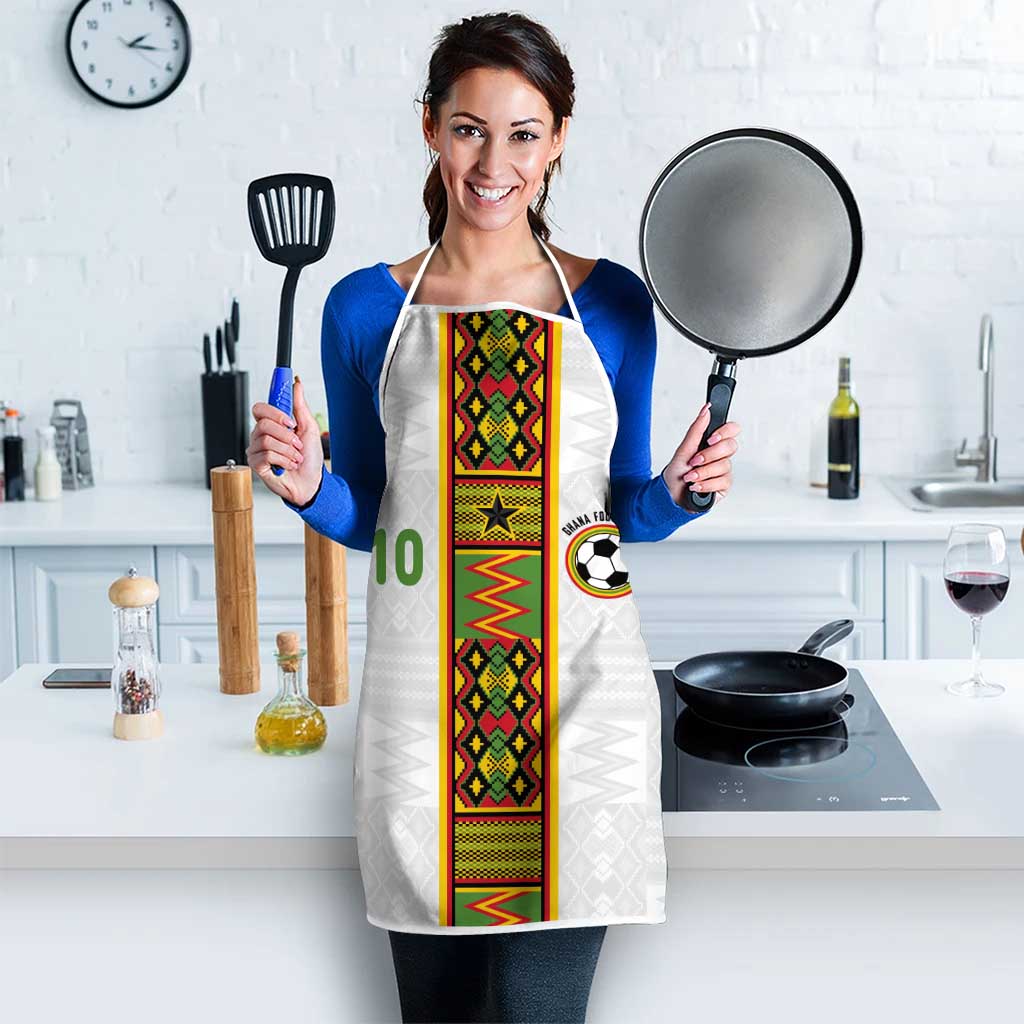 Custom Ghana National Football Apron Traditional African Motifs Sporty Style - Wonder Print Shop