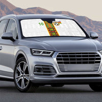 Custom Ghana National Football Auto Sun Shade Traditional African Motifs Sporty Style - Wonder Print Shop