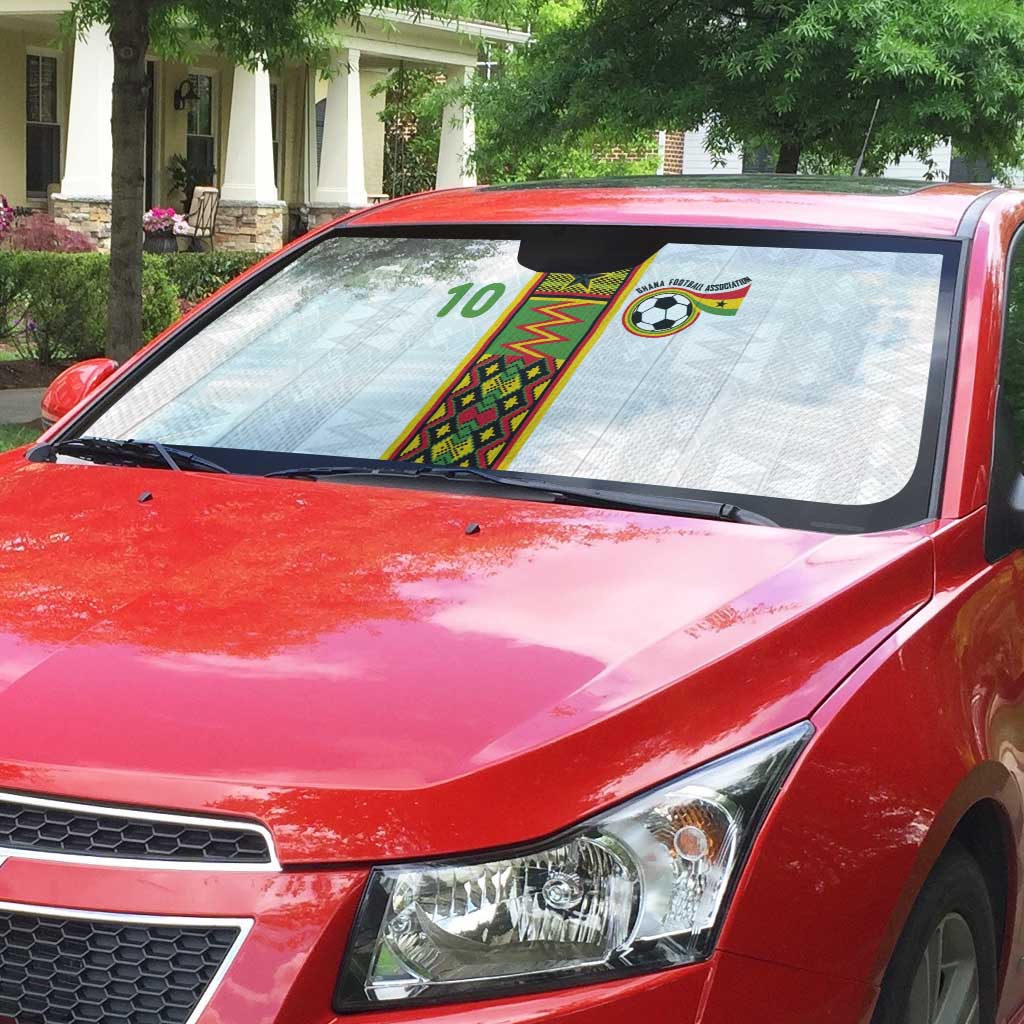 Custom Ghana National Football Auto Sun Shade Traditional African Motifs Sporty Style - Wonder Print Shop