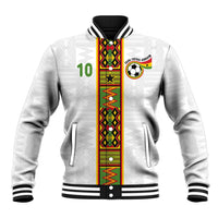 Custom Ghana National Football Baseball Jacket Traditional African Motifs Sporty Style - Wonder Print Shop