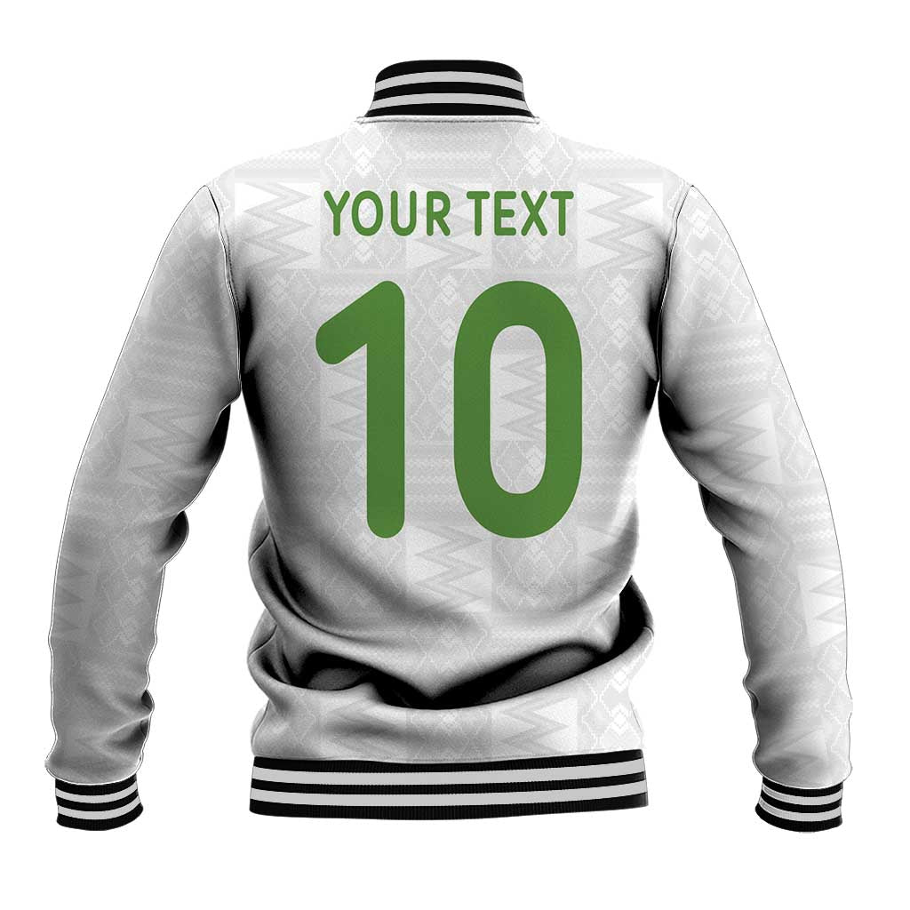 Custom Ghana National Football Baseball Jacket Traditional African Motifs Sporty Style - Wonder Print Shop