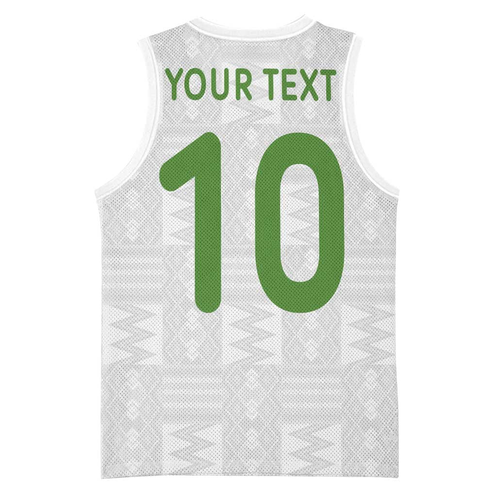 Custom Ghana National Football Basketball Jersey Traditional African Motifs Sporty Style - Wonder Print Shop