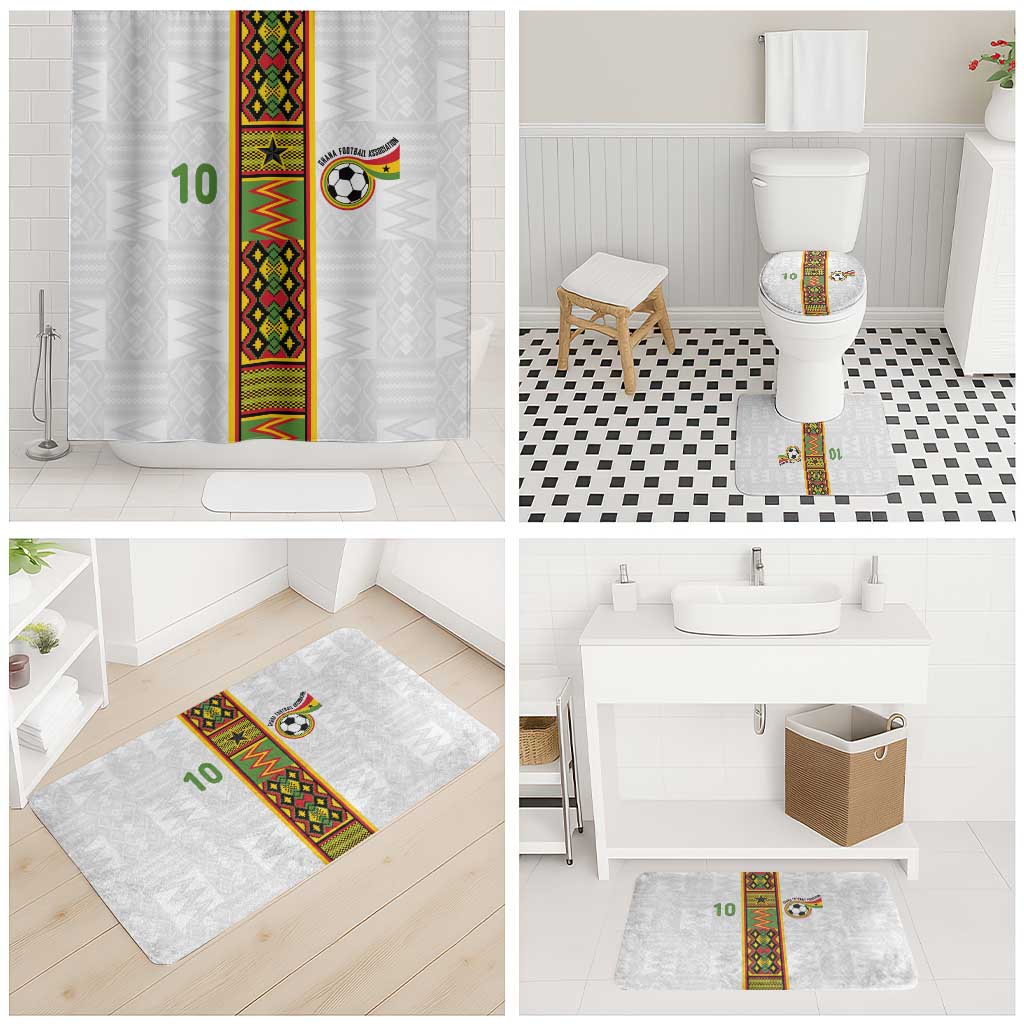 Custom Ghana National Football Bathroom Set Traditional African Motifs Sporty Style - Wonder Print Shop