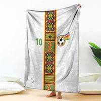 Custom Ghana National Football Blanket Traditional African Motifs Sporty Style - Wonder Print Shop