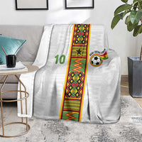 Custom Ghana National Football Blanket Traditional African Motifs Sporty Style - Wonder Print Shop