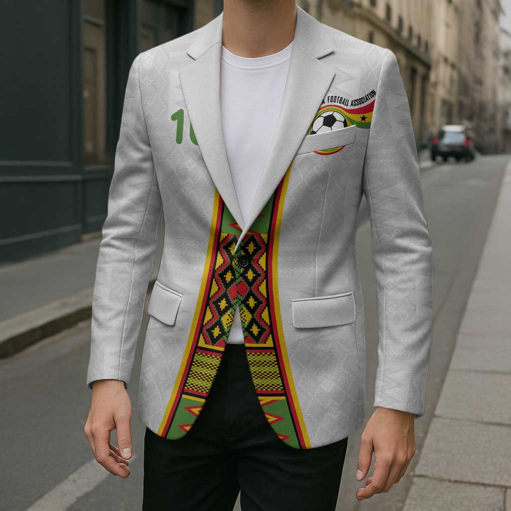Custom Ghana National Football Blazer Traditional African Motifs Sporty Style - Wonder Print Shop