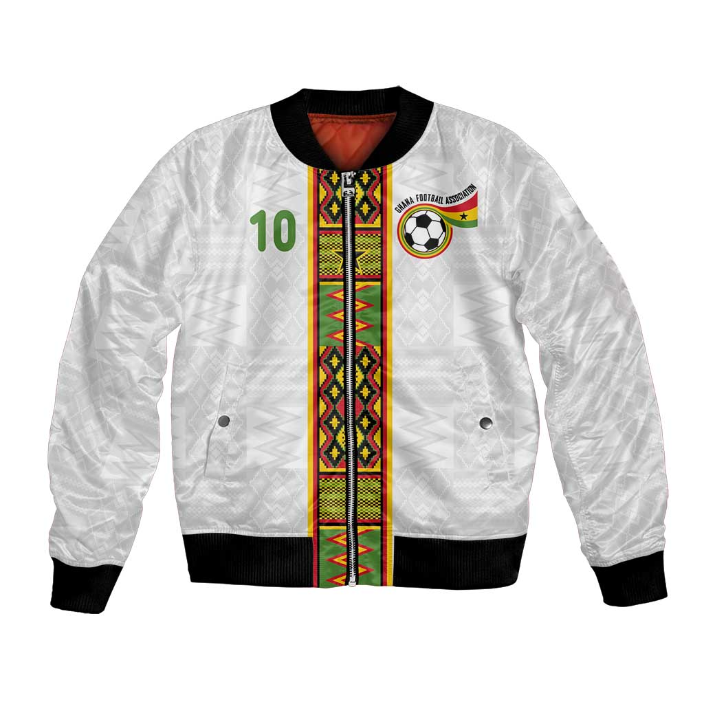 Custom Ghana National Football Bomber Jacket Traditional African Motifs Sporty Style - Wonder Print Shop