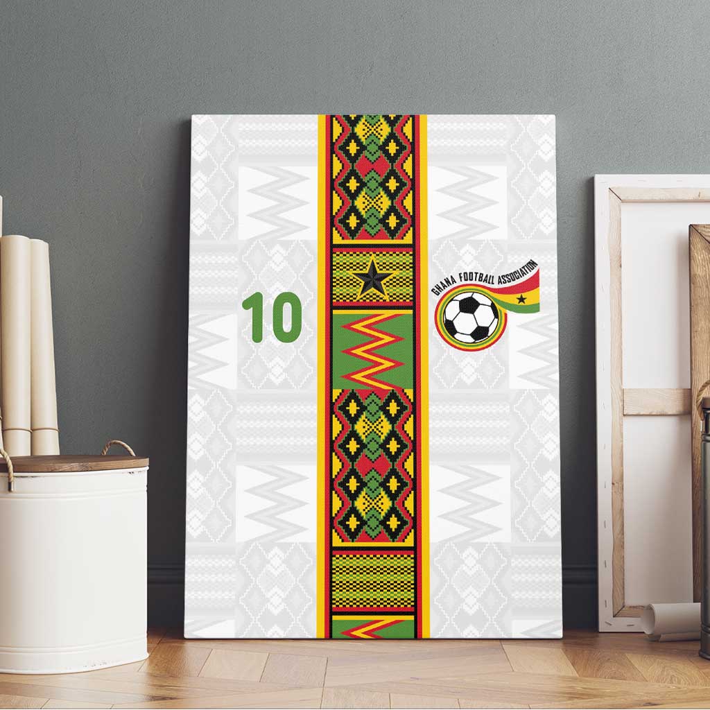 Custom Ghana National Football Canvas Wall Art Traditional African Motifs Sporty Style - Wonder Print Shop