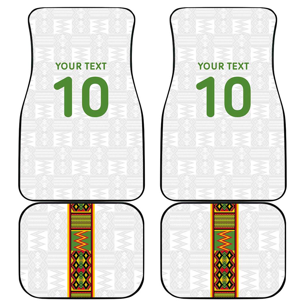 Custom Ghana National Football Car Mats Traditional African Motifs Sporty Style - Wonder Print Shop