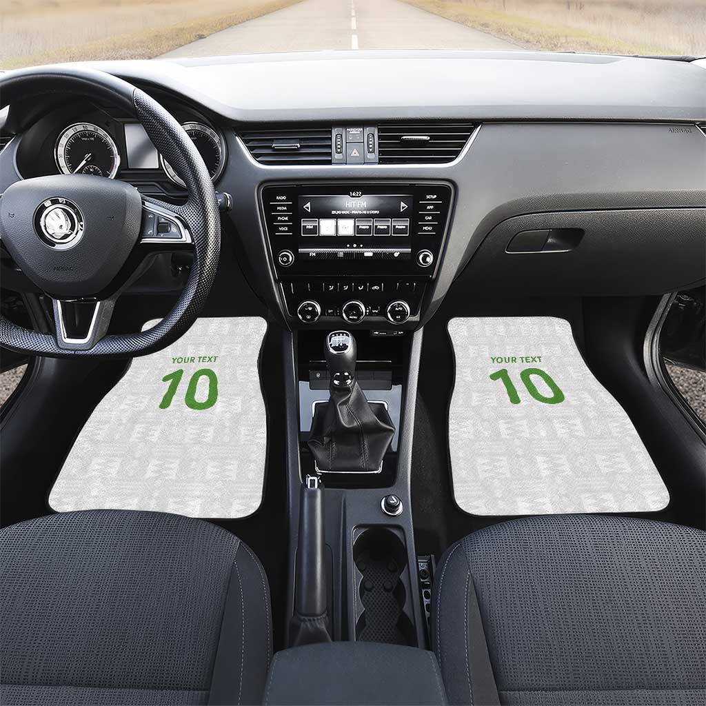 Custom Ghana National Football Car Mats Traditional African Motifs Sporty Style - Wonder Print Shop