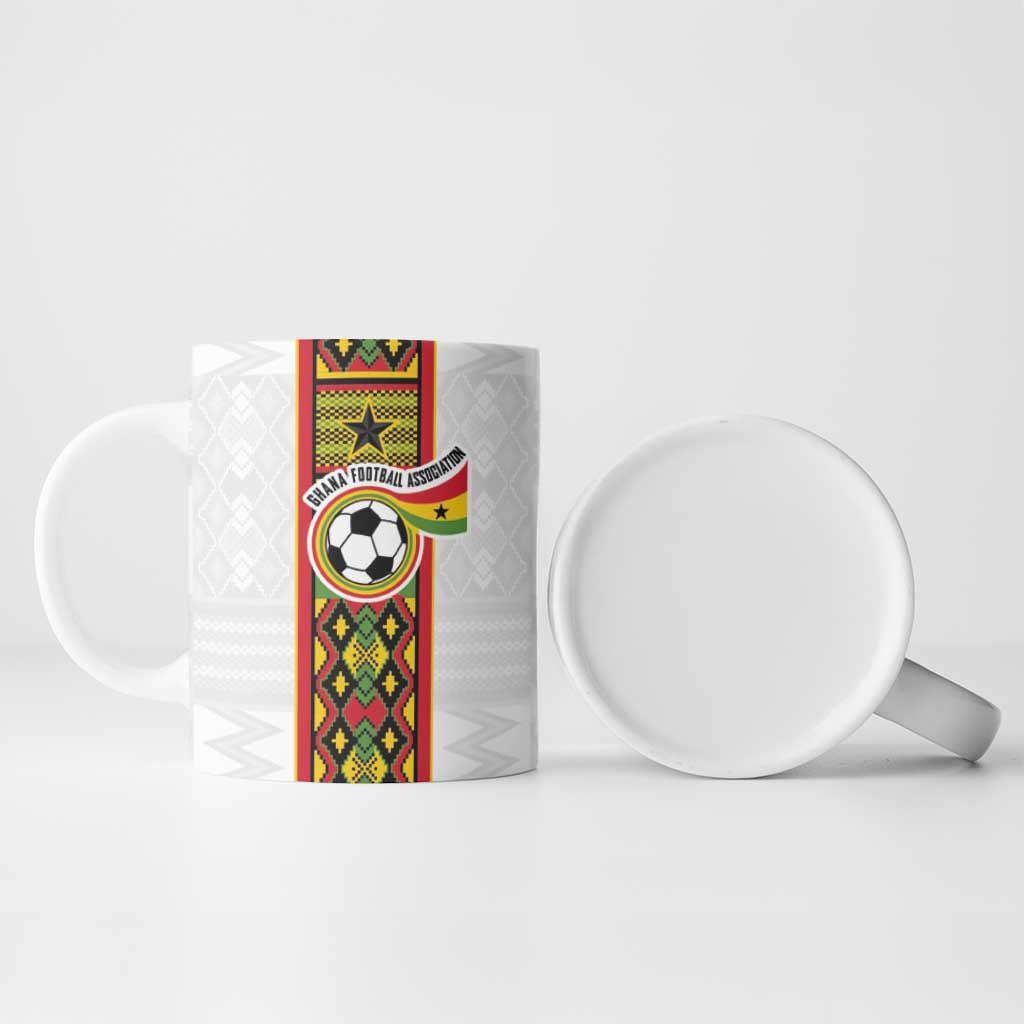 Custom Ghana National Football Ceramic Mug Traditional African Motifs Sporty Style - Wonder Print Shop