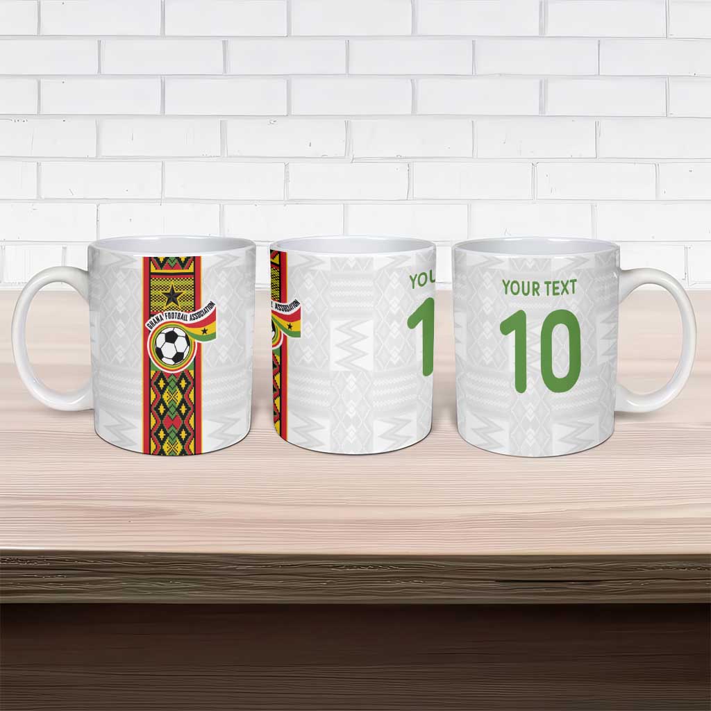 Custom Ghana National Football Ceramic Mug Traditional African Motifs Sporty Style - Wonder Print Shop
