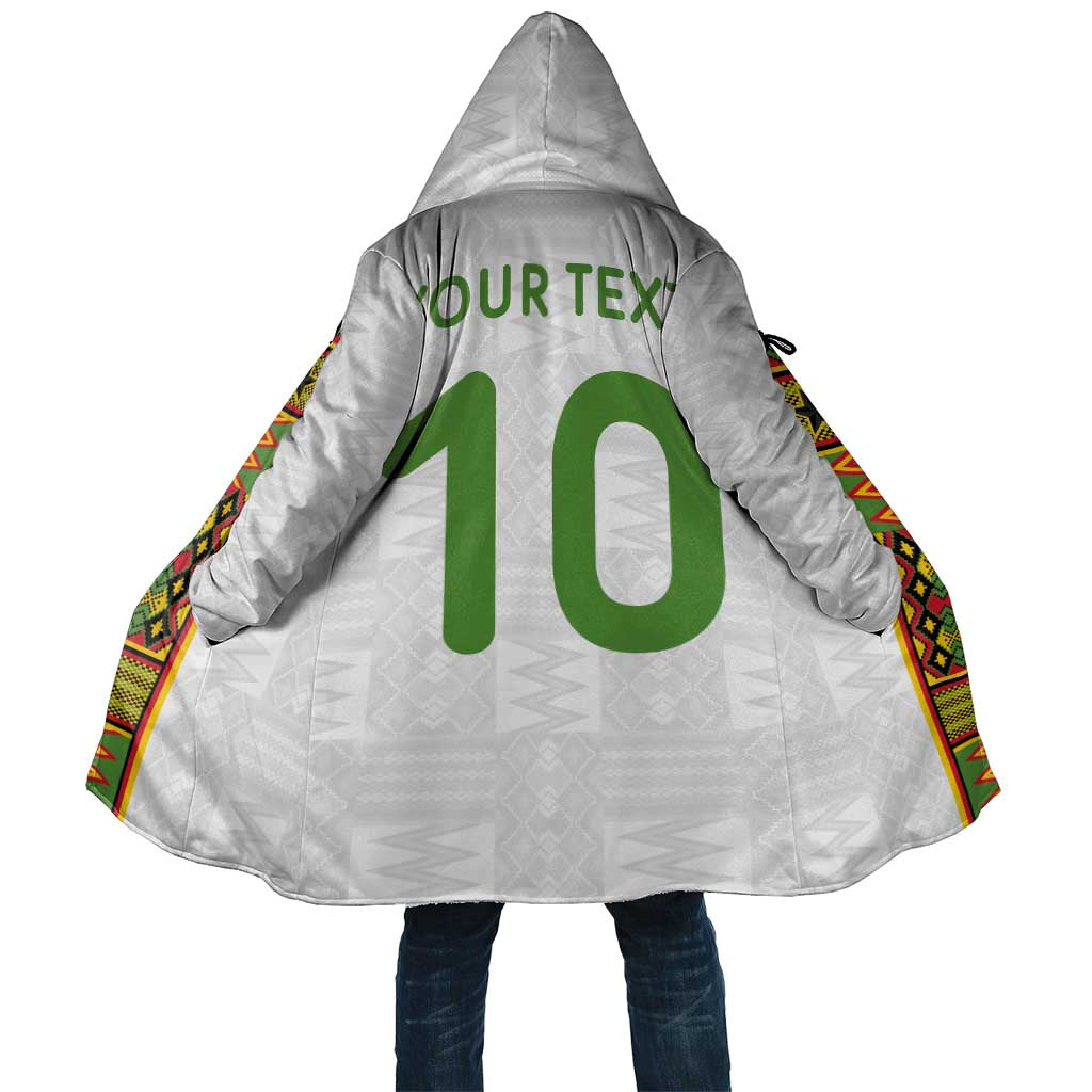 Custom Ghana National Football Cloak Traditional African Motifs Sporty Style - Wonder Print Shop