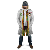 Custom Ghana National Football Cloak Traditional African Motifs Sporty Style - Wonder Print Shop