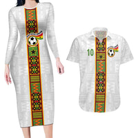 Custom Ghana National Football Couples Matching Long Sleeve Bodycon Dress and Hawaiian Shirt Traditional African Motifs Sporty Style - Wonder Print Shop