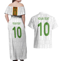 Custom Ghana National Football Couples Matching Off Shoulder Maxi Dress and Hawaiian Shirt Traditional African Motifs Sporty Style - Wonder Print Shop