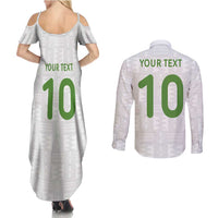 Custom Ghana National Football Couples Matching Summer Maxi Dress and Long Sleeve Button Shirt Traditional African Motifs Sporty Style - Wonder Print Shop