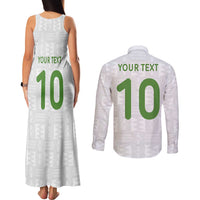 Custom Ghana National Football Couples Matching Tank Maxi Dress and Long Sleeve Button Shirt Traditional African Motifs Sporty Style - Wonder Print Shop