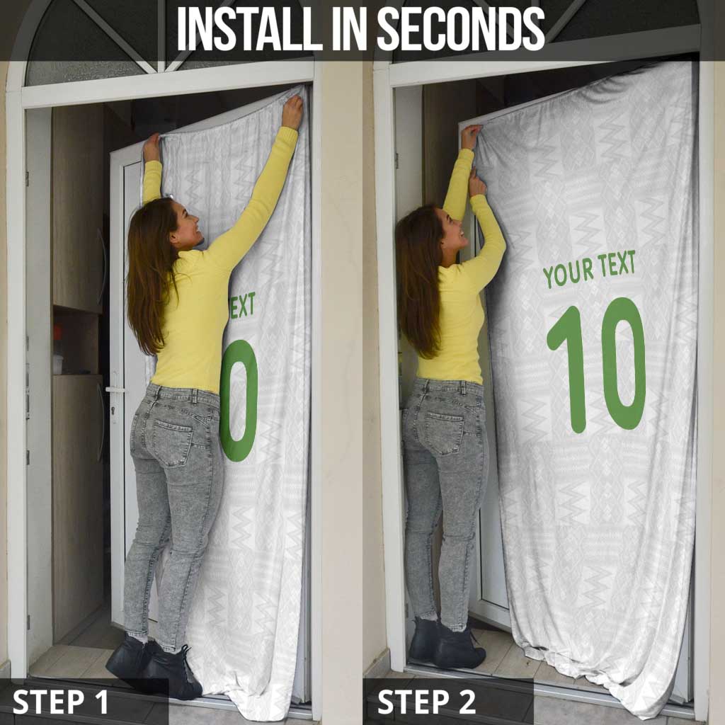 Custom Ghana National Football Door Cover Traditional African Motifs Sporty Style - Wonder Print Shop