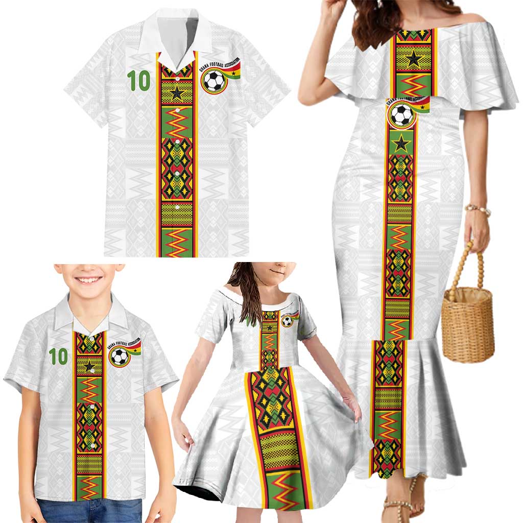 Custom Ghana National Football Family Matching Mermaid Dress and Hawaiian Shirt Traditional African Motifs Sporty Style - Wonder Print Shop