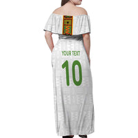 Custom Ghana National Football Family Matching Off Shoulder Maxi Dress and Hawaiian Shirt Traditional African Motifs Sporty Style - Wonder Print Shop