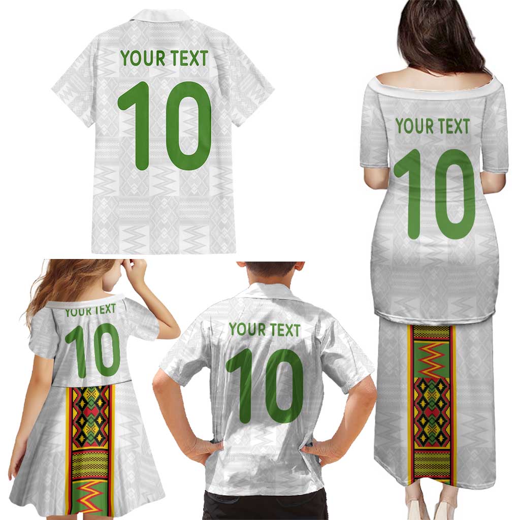 Custom Ghana National Football Family Matching Puletasi and Hawaiian Shirt Traditional African Motifs Sporty Style - Wonder Print Shop