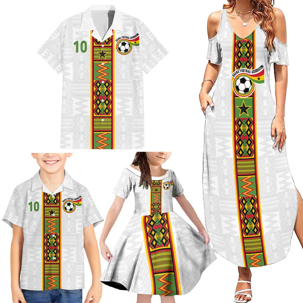 Custom Ghana National Football Family Matching Summer Maxi Dress and Hawaiian Shirt Traditional African Motifs Sporty Style - Wonder Print Shop