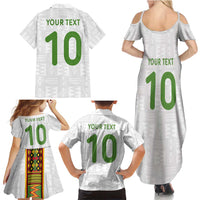 Custom Ghana National Football Family Matching Summer Maxi Dress and Hawaiian Shirt Traditional African Motifs Sporty Style - Wonder Print Shop
