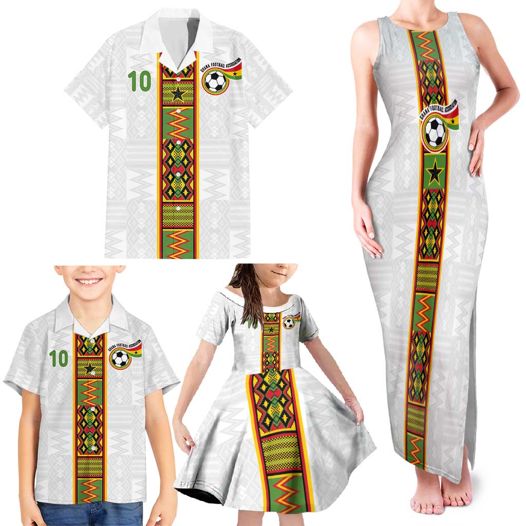 Custom Ghana National Football Family Matching Tank Maxi Dress and Hawaiian Shirt Traditional African Motifs Sporty Style - Wonder Print Shop