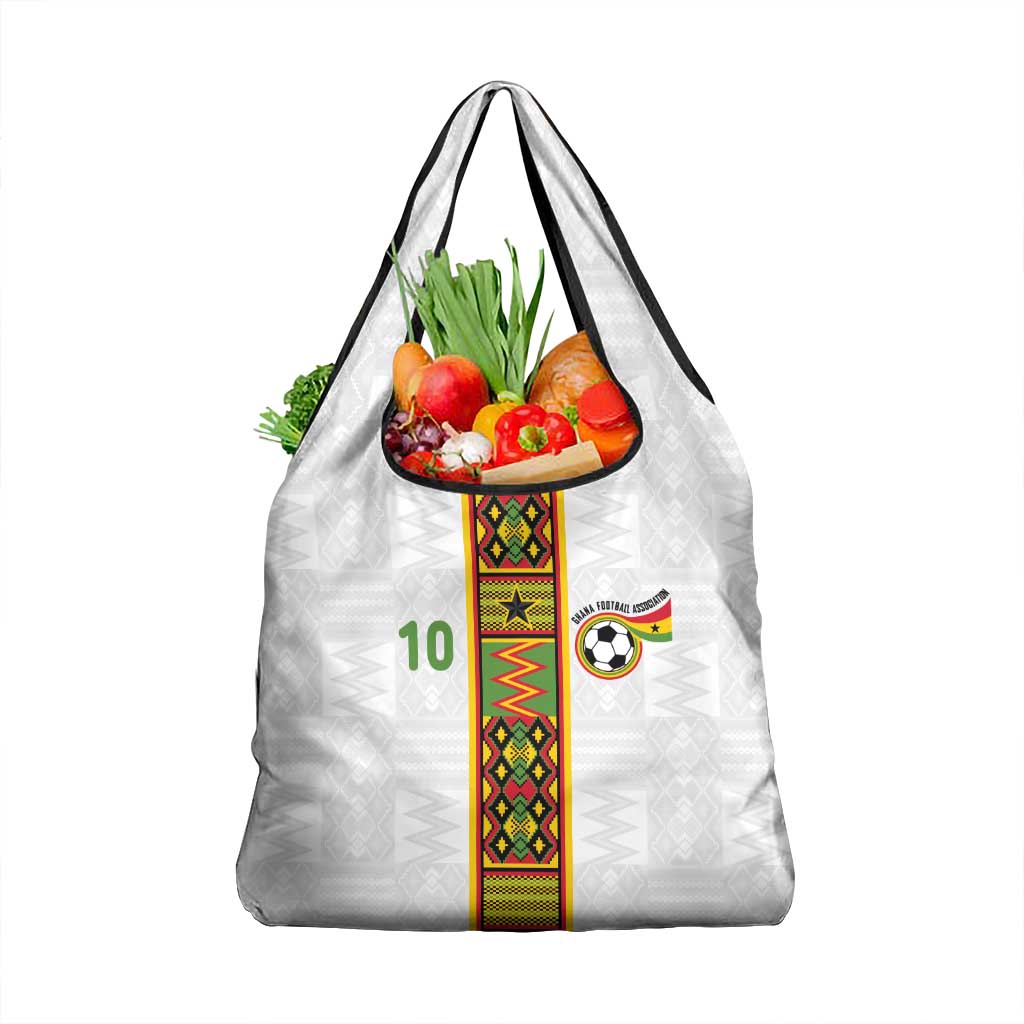 Custom Ghana National Football Grocery Bag Traditional African Motifs Sporty Style - Wonder Print Shop