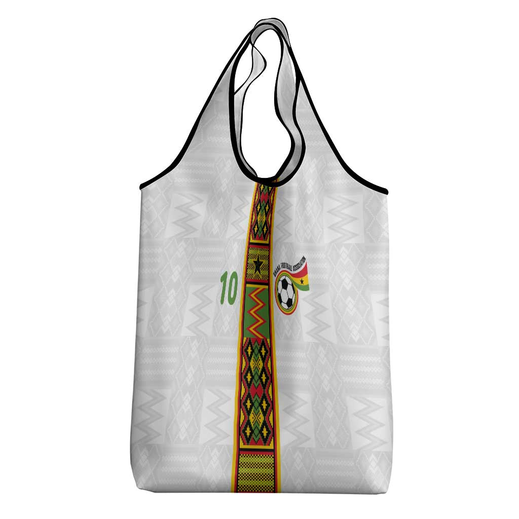 Custom Ghana National Football Grocery Bag Traditional African Motifs Sporty Style - Wonder Print Shop