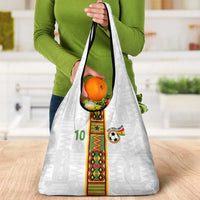 Custom Ghana National Football Grocery Bag Traditional African Motifs Sporty Style - Wonder Print Shop
