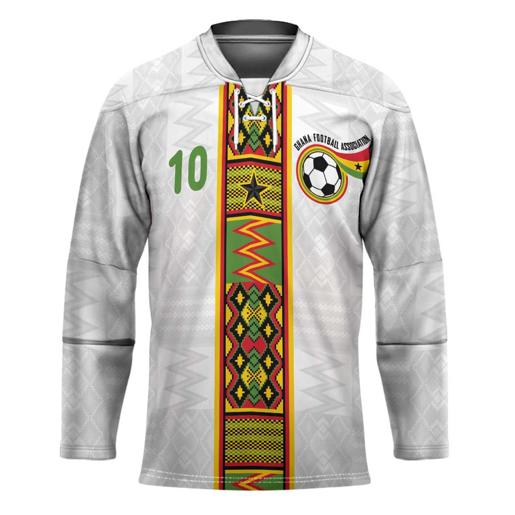 Custom Ghana National Football Hockey Jersey Traditional African Motifs Sporty Style - Wonder Print Shop