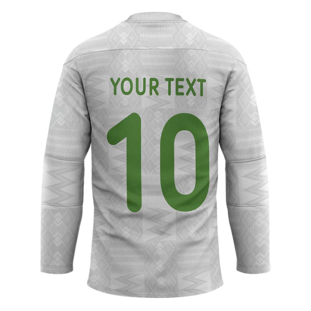 Custom Ghana National Football Hockey Jersey Traditional African Motifs Sporty Style - Wonder Print Shop