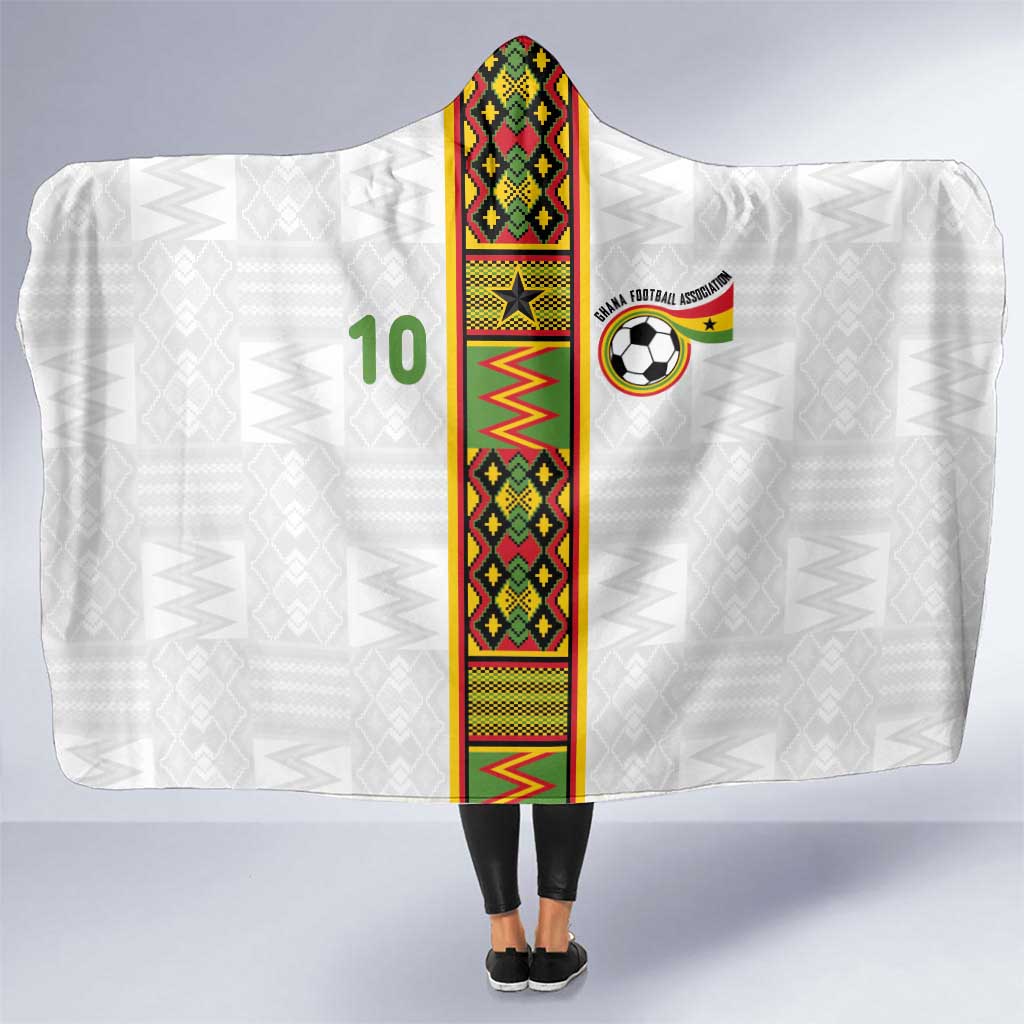 Custom Ghana National Football Hooded Blanket Traditional African Motifs Sporty Style - Wonder Print Shop