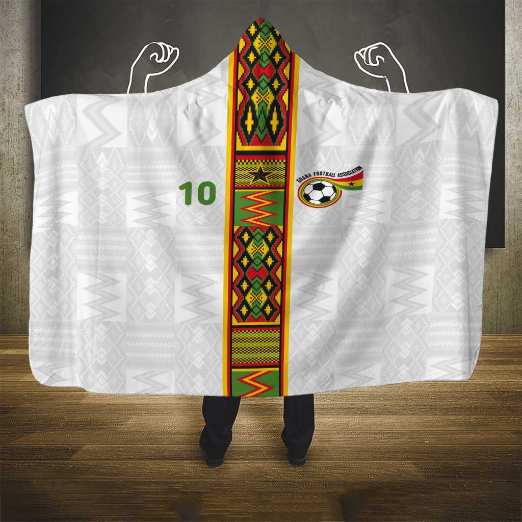 Custom Ghana National Football Hooded Blanket Traditional African Motifs Sporty Style - Wonder Print Shop