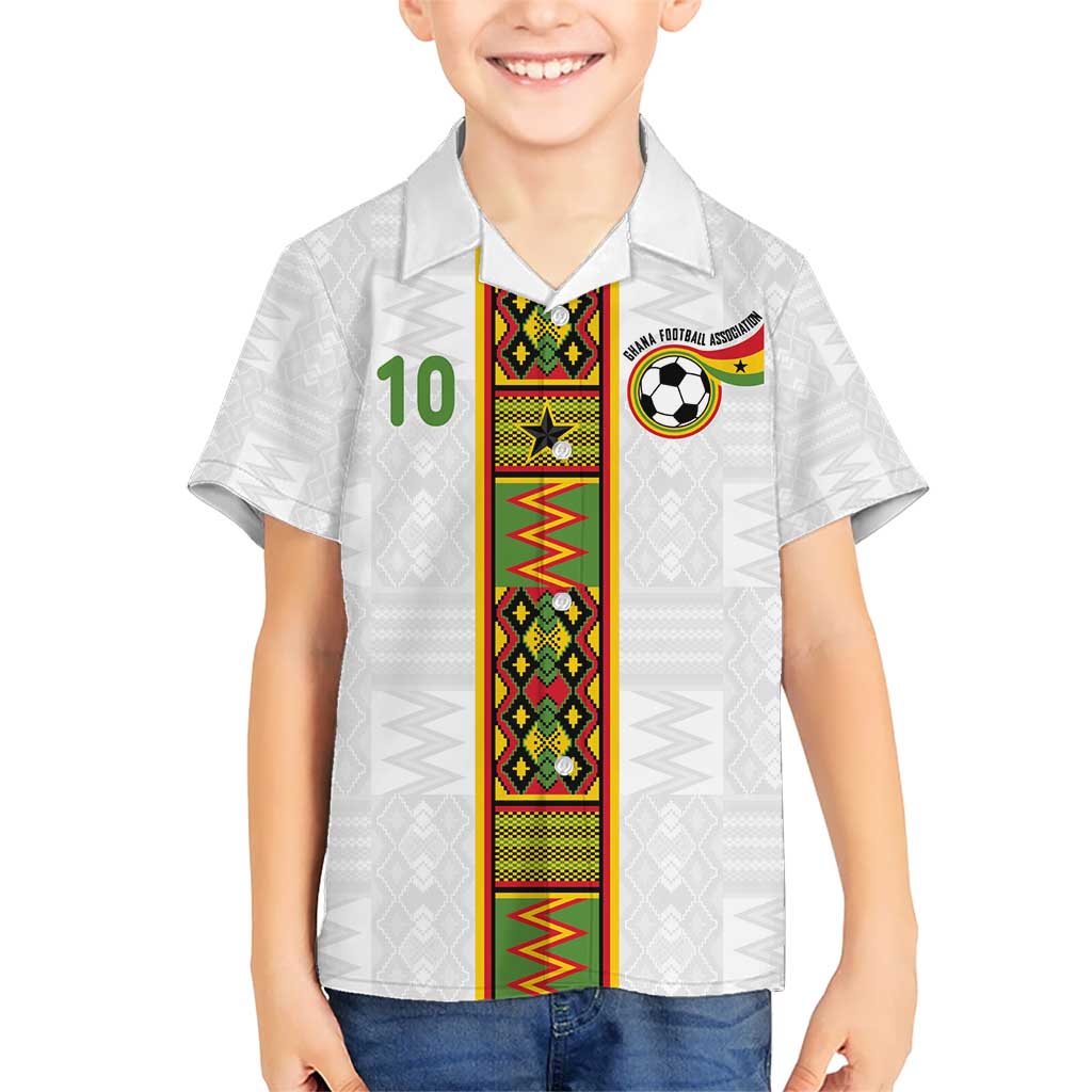Custom Ghana National Football Kid Hawaiian Shirt Traditional African Motifs Sporty Style - Wonder Print Shop