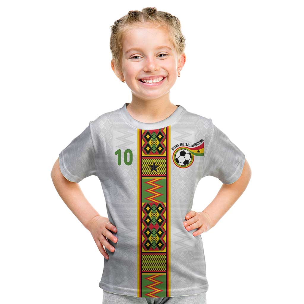 Custom Ghana National Football Kid T Shirt Traditional African Motifs Sporty Style - Wonder Print Shop