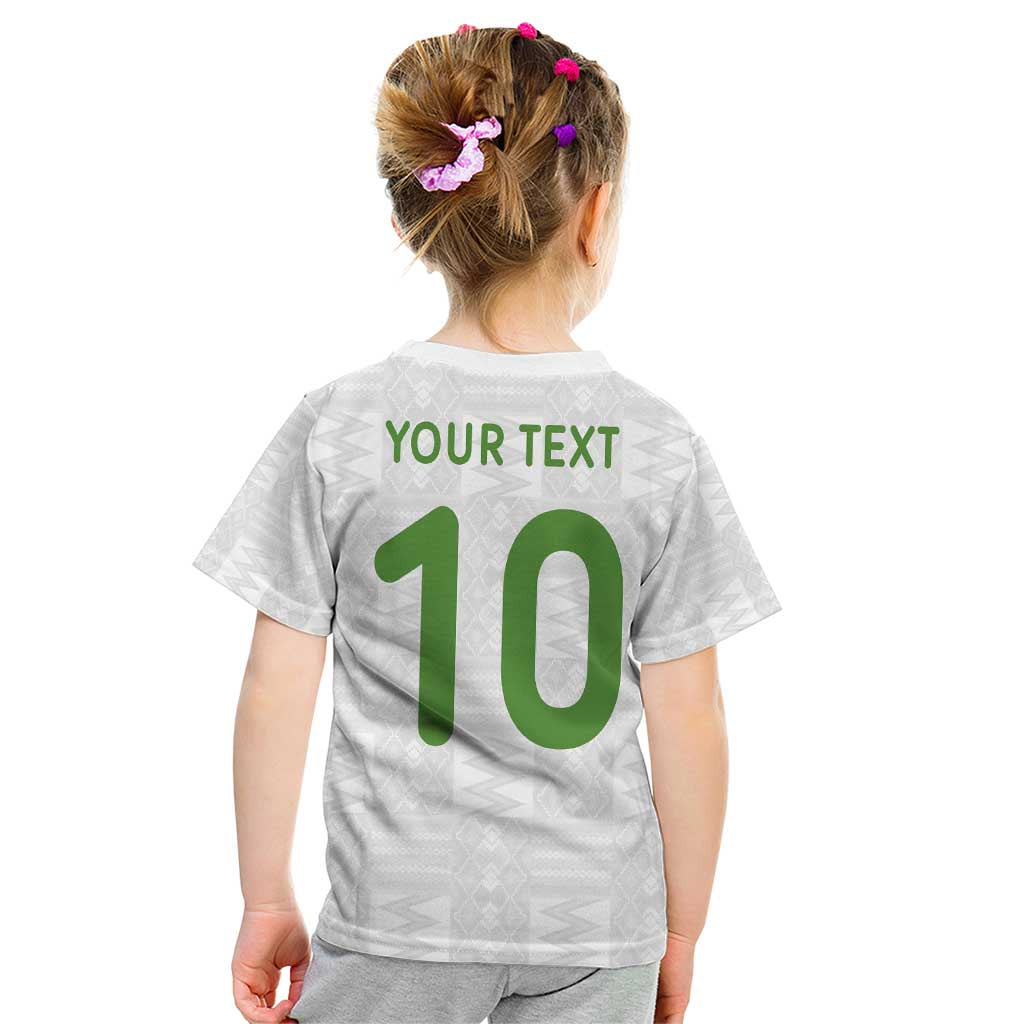 Custom Ghana National Football Kid T Shirt Traditional African Motifs Sporty Style - Wonder Print Shop