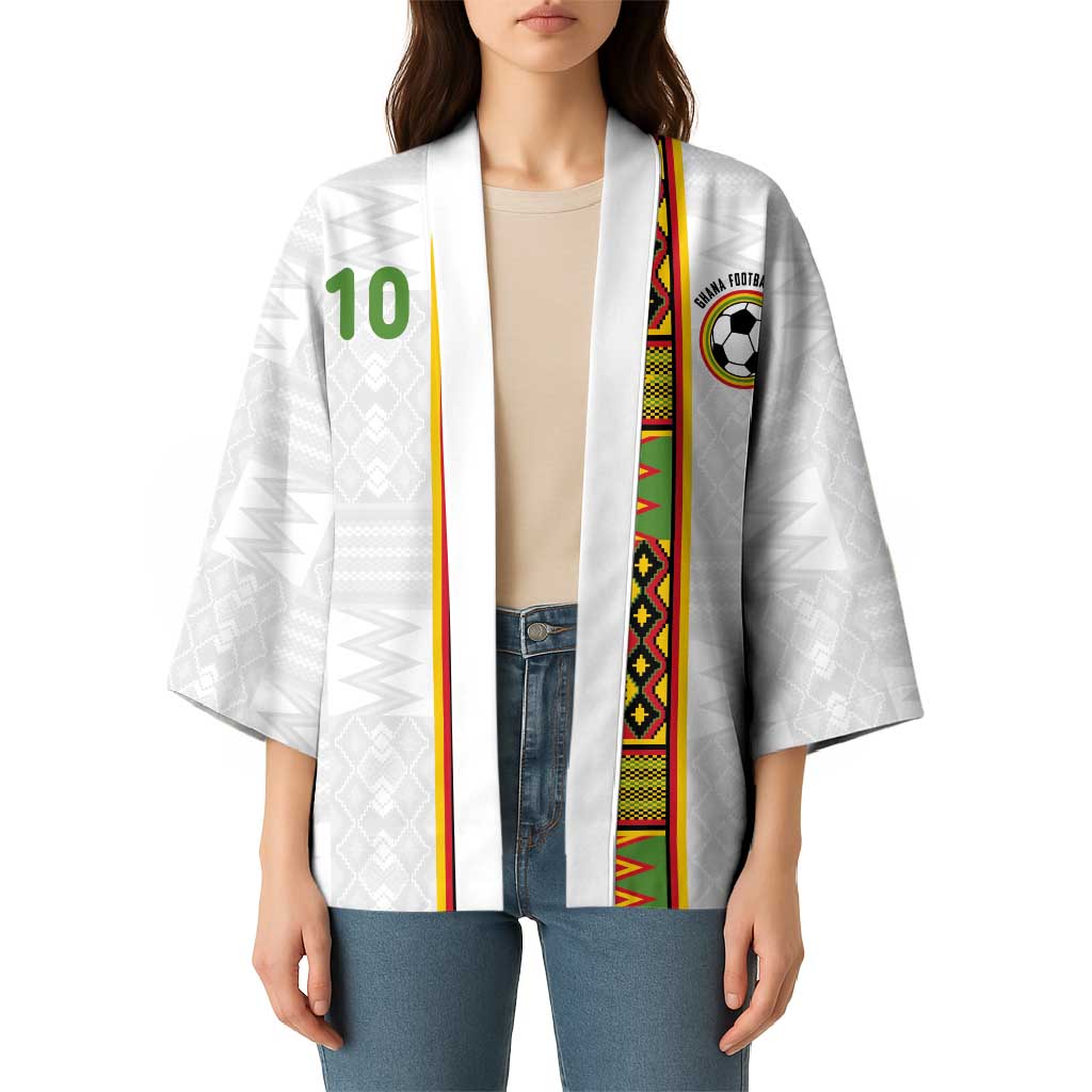 Custom Ghana National Football Kimono Traditional African Motifs Sporty Style - Wonder Print Shop