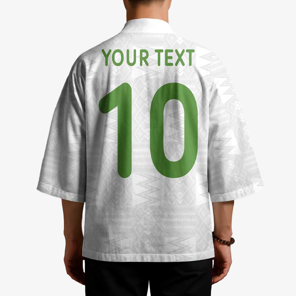 Custom Ghana National Football Kimono Traditional African Motifs Sporty Style - Wonder Print Shop