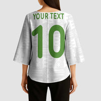 Custom Ghana National Football Kimono Sleeve Blouse Traditional African Motifs Sporty Style - Wonder Print Shop