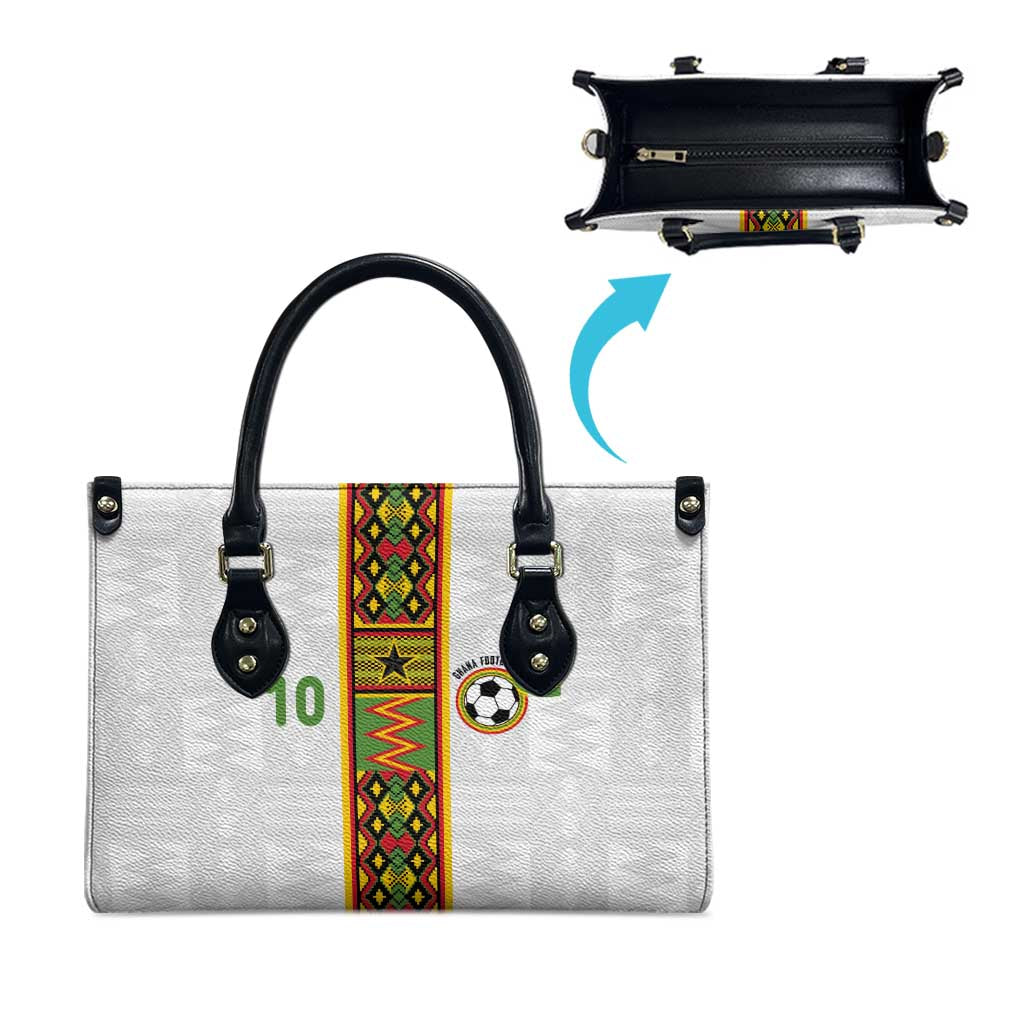 Custom Ghana National Football Leather Bag Traditional African Motifs Sporty Style - Wonder Print Shop